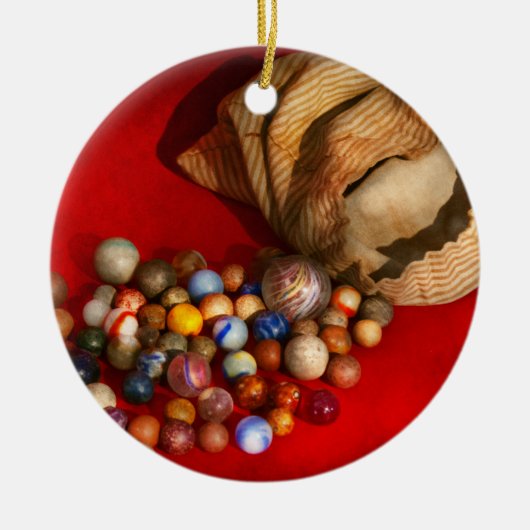 Speelgoed - Mijn knikkers teruggevonden Keramisch Ornament (Voorkant)