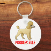 Speelgoed Miniatuur Podle Cream Tan Puppy Dog Love Sleutelhanger (Voorkant)