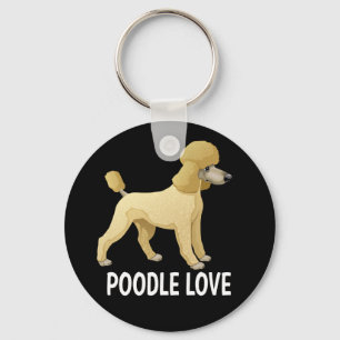 Speelgoed Miniatuur Poodle Puppy Hond Liefde Zwart Sleutelhanger
