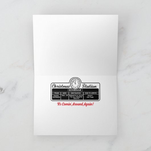  Speelgoed Model Train Christmas Kaarten (Binnen)