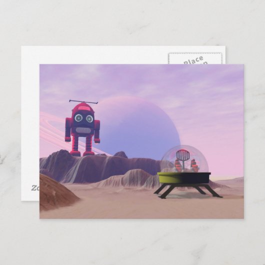 Speelgoed Moon Walker Scene Briefkaart (Voorkant / Achterkant)