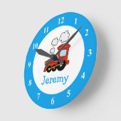 Speelgoed muurklok voor kinderslaapkamer of kinder ronde klok (Hoek)