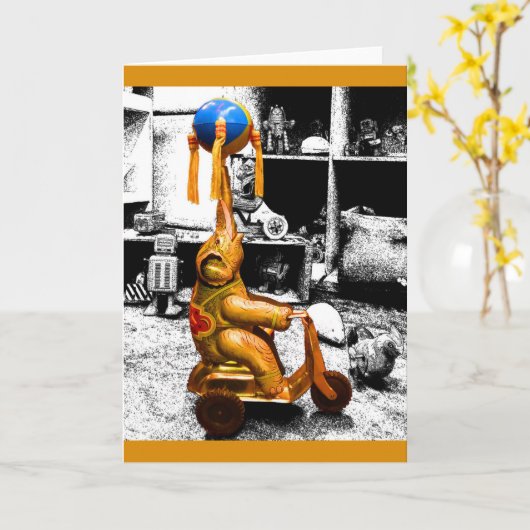  Speelgoed-olifantenkaart Kaart (Gele Bloem)