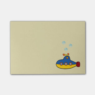 Speelgoed onderzeeër met 3 waterbellen post-it® notes