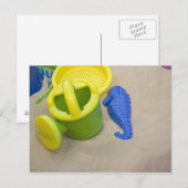 Speelgoed op het strand briefkaart (Voorkant / Achterkant)