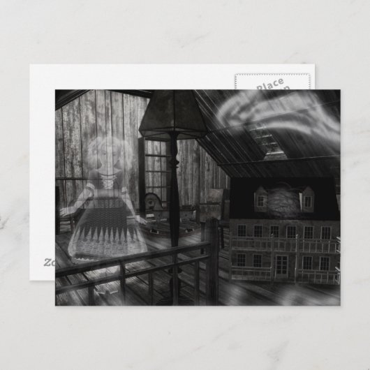 Speelgoed op zolder briefkaart (Voorkant / Achterkant)