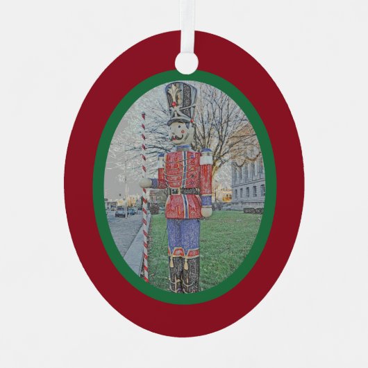 SPEELGOED-OPLOSMIDDEL/NUTCRACKER-FIGUREREN METALEN ORNAMENT (Voorkant)