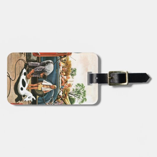 Speelgoed opvliegend strand bagagelabel (Voorkant horizontaal)