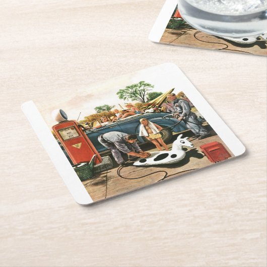 Speelgoed opvliegend strand kartonnen onderzetters (Schuin)