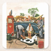 Speelgoed opvliegend strand kartonnen onderzetters (Voorkant)