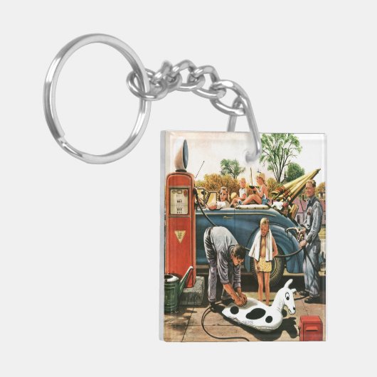 Speelgoed opvliegend strand sleutelhanger (Voorkant Links)