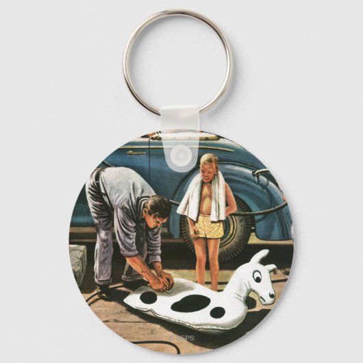 Speelgoed opvliegend strand sleutelhanger (Voorkant)