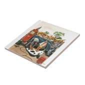 Speelgoed opvliegend strand tegeltje (Zijkant)