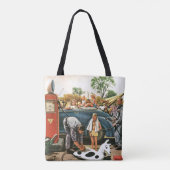 Speelgoed opvliegend strand tote bag (Achterkant)