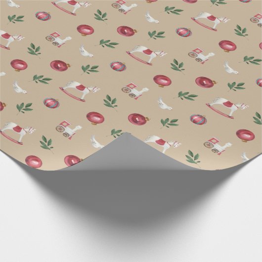 Speelgoed, Ornamenten, duiven Tan Cadeaupapier (Hoek)