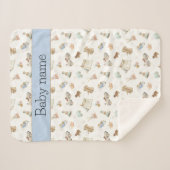  Speelgoed Patroon Baby Boy Wieg kinderwagen Sherpa Deken (Voorkant (horizontaal))