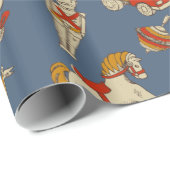 Speelgoed Patroon Rood/Goud ID783 Cadeaupapier (Rol Hoek)