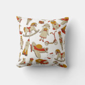 Speelgoed Patroon Rood/Goud ID783 Kussen (Voorkant)