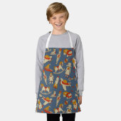  Speelgoed Patroon Rood/Goud ID783 Schort (Gedragen)