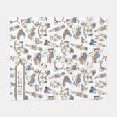  Speelgoed Patroonblauw/bruin ID783 Fleece Deken (Voorkant (Horizontaal))