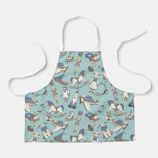  Speelgoed Patroonblauw/bruin ID783 Schort (Voorkant)