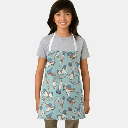  Speelgoed Patroonblauw/bruin ID783 Schort (Insitu)