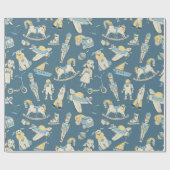 Speelgoed Patroonblauw/Geel ID783 Cadeaupapier (Vlak)