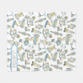  Speelgoed Patroonblauw/Geel ID783 Fleece Deken (Voorkant (Horizontaal))