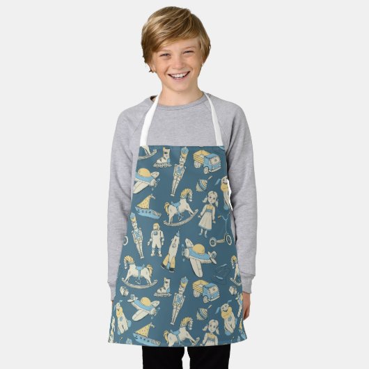 Speelgoed Patroonblauw/Geel ID783 Schort (Gedragen)