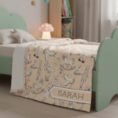  Speelgoed Patroonroze/Geel ID783 Fleece Deken