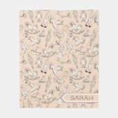  Speelgoed Patroonroze/Geel ID783 Fleece Deken (Voorkant)