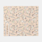  Speelgoed Patroonroze/Geel ID783 Fleece Deken (Voorkant (Horizontaal))