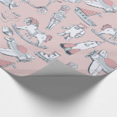 Speelgoed Patroonroze/grijs ID783 Cadeaupapier (Hoek)