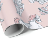  Speelgoed Patroonroze/grijs ID783 Cadeaupapier (Rol Hoek)