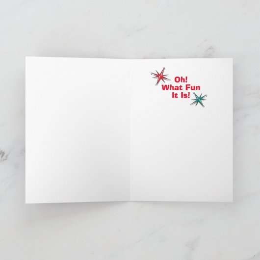  Speelgoed Pedaal Auto Retro Kerst Kaarten (Binnen)