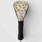 Speelgoed pictogrammen achtergrond golfheadcover (Voorkant)
