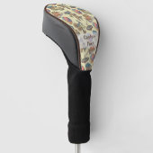 Speelgoed pictogrammen achtergrond golfheadcover (Schuin)