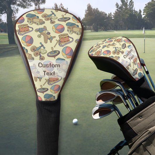 Speelgoed pictogrammen achtergrond golfheadcover