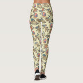 Speelgoed pictogrammen achtergrond leggings (Achterkant)