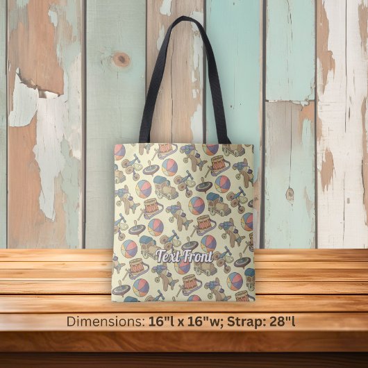Speelgoed Pictogrammen Achtergrond Tote Bag