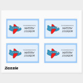 Speelgoed Plane Book Label stickers | Schoolmateri (Vel)