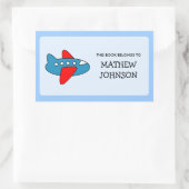 Speelgoed Plane Book Label stickers | Schoolmateri (Tas)