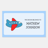 Speelgoed Plane Book Label stickers | Schoolmateri (Voorkant)