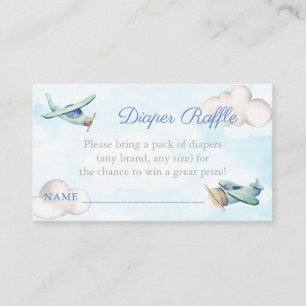 Speelgoed Plane Neem een pakje luiers Baby shower  Informatiekaartje