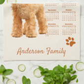 Speelgoed Poedel Hond 2026 Kalender Theedoek (Gevouwen)