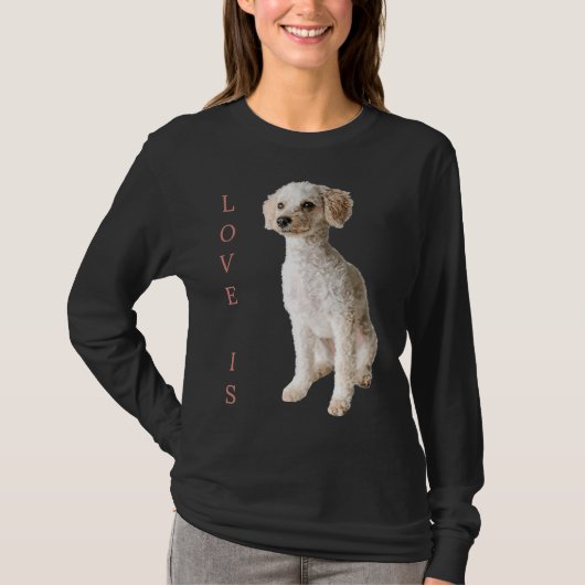 Speelgoed poedel hond mama vader liefde huisdier c t-shirt (Voorkant)
