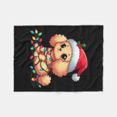 Speelgoed Poedel Kerstverlichting Hond Grappig Xma Fleece Deken (Voorkant (Horizontaal))