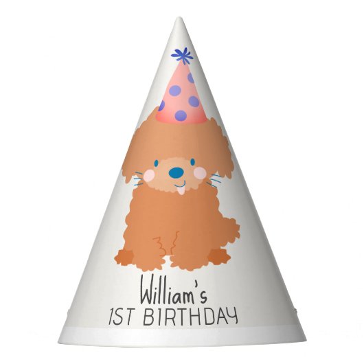 Speelgoed Poedel Puppy Dog Verjaardagsfeestje Pet Feesthoedjes (Voorkant)