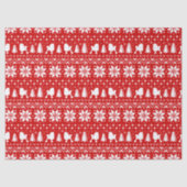 Speelgoed Poedel Silhouetten Kerstpatroon Tissuepapier (Voorkant)