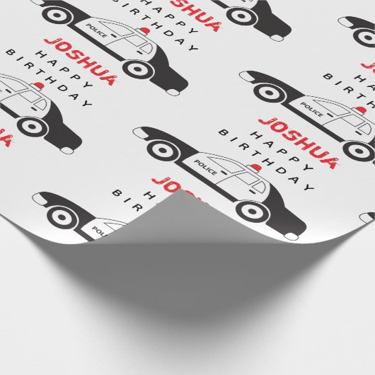 Speelgoed Politieauto Aangepaste naam Kinderen van Cadeaupapier (Hoek)